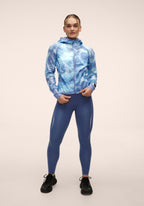Breeze Printed Running Jacket - Breeze Blue Shadow