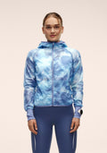 Breeze Printed Running Jacket - Breeze Blue Shadow