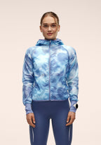 Breeze Printed Running Jacket - Breeze Blue Shadow