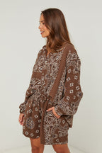 Conjunto Camisa Y Pantalón Corto - Choco