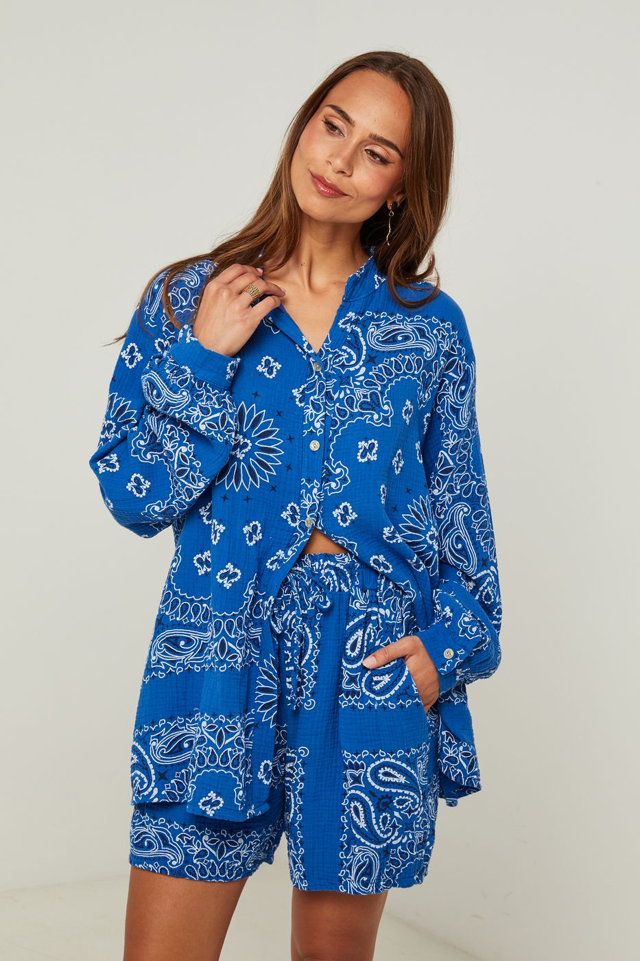 Shirt And Shorts Set - Indigo