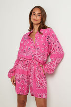 Shirt And Shorts Set - Pink