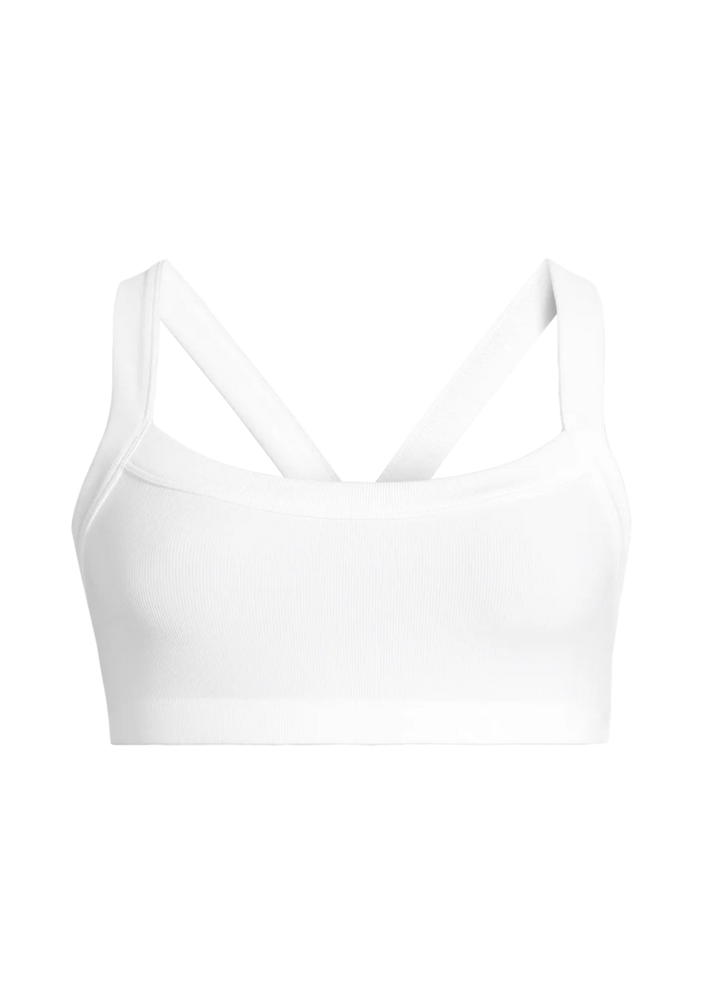 Defined Rib Sport Top - White