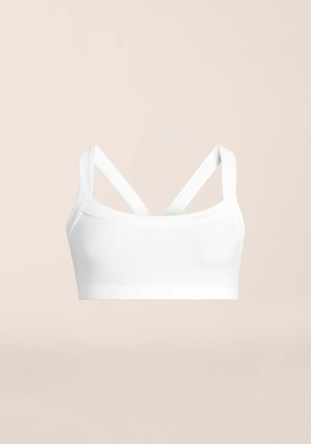 Defined Rib Sport Top - White