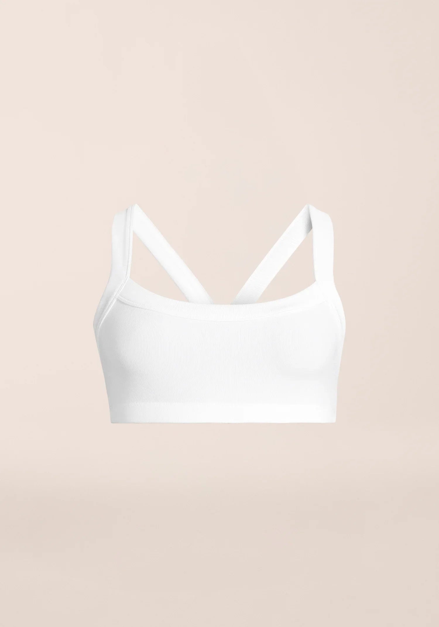 Defined Rib Sport Top - White