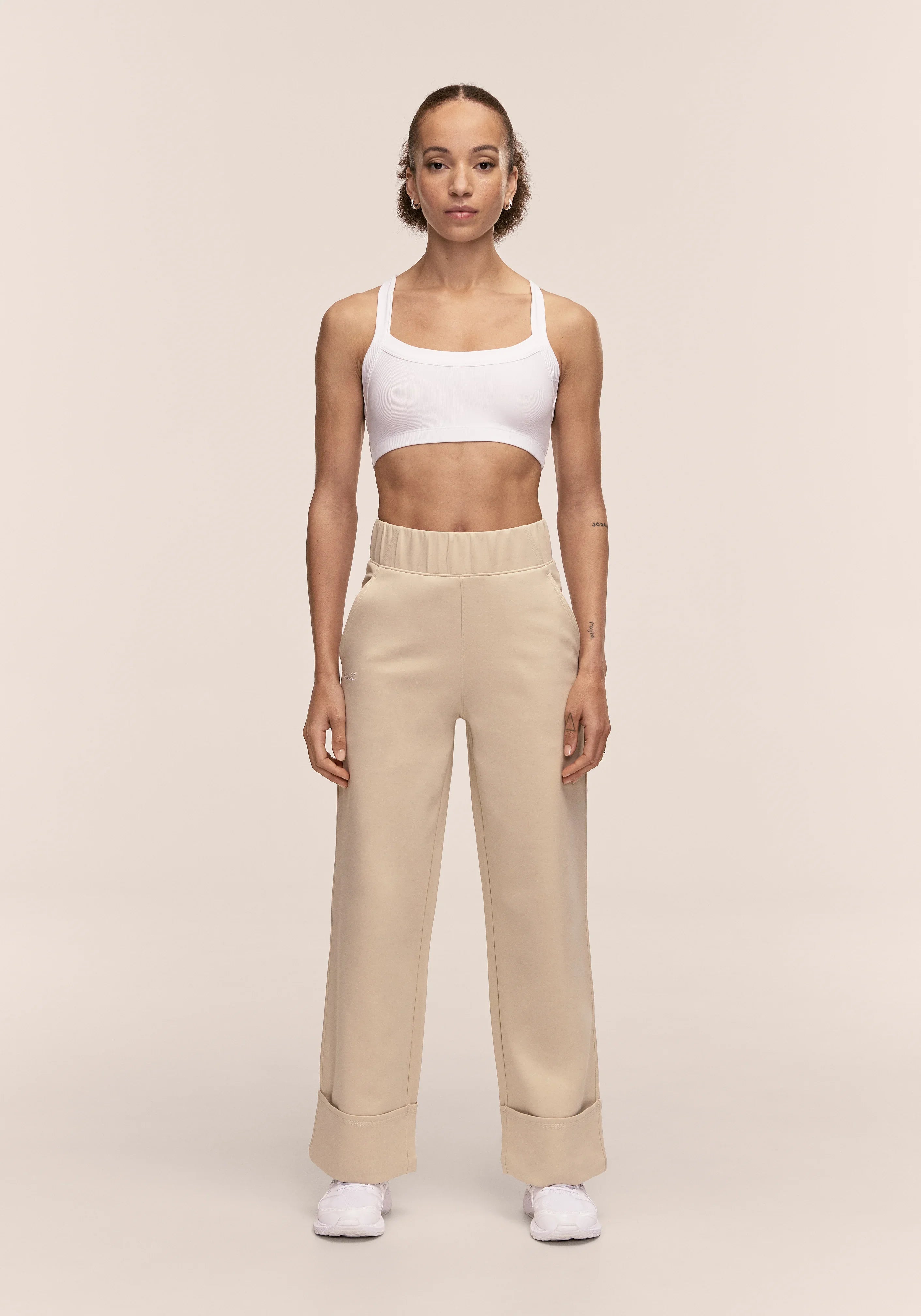 Defined Rib Sport Top - White