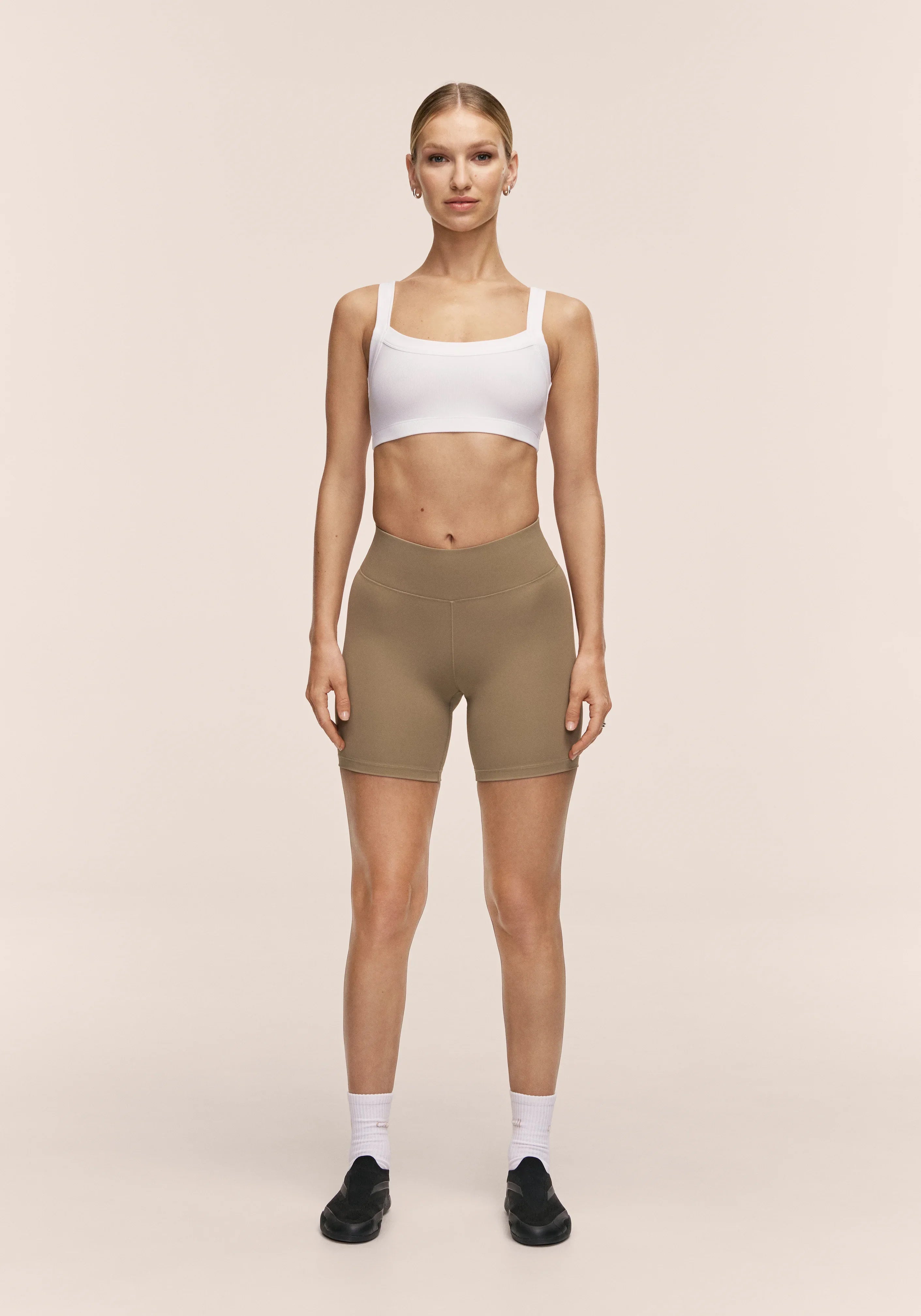 Defined Rib Sport Top - White