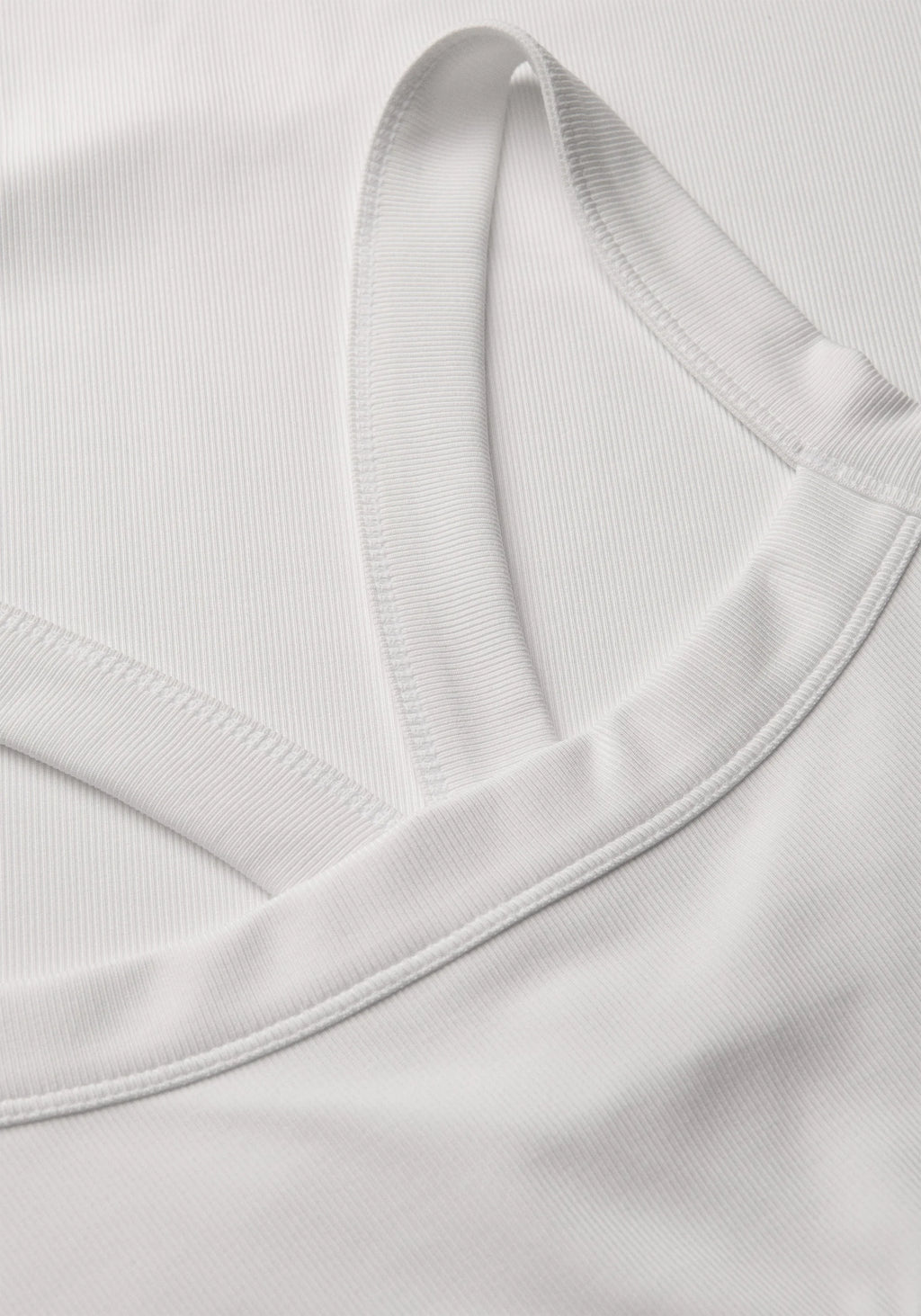 Defined Rib Sport Top - White