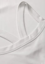 Defined Rib Sport Top - White