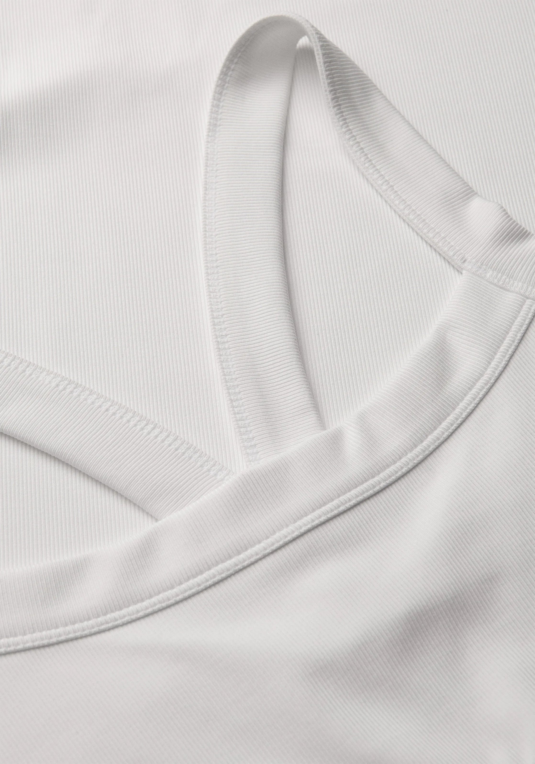 Defined Rib Sport Top - White