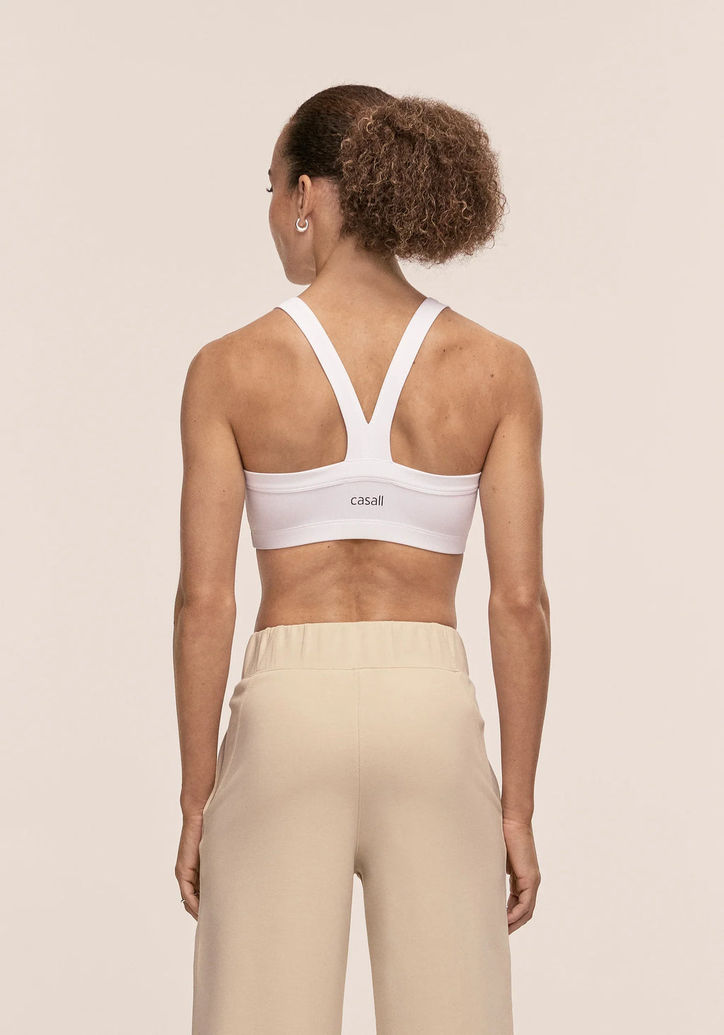 Defined Rib Sport Top - White