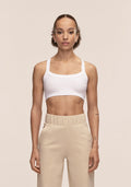 Defined Rib Sport Top - White