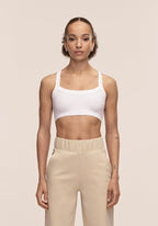 Defined Rib Sport Top - White