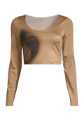Aura Flower Print Long Sleeve - Aura Lt Khaki