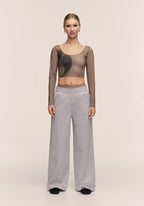 Aura Flower Print Long Sleeve - Aura Lt Khaki
