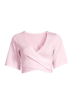 Deligth Cropped Wrap Top  - Lush Pink