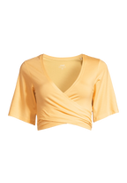 Deligth Cropped Wrap Top  - Soul Yellow