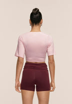 Deligth Cropped Wrap Top  - Lush Pink