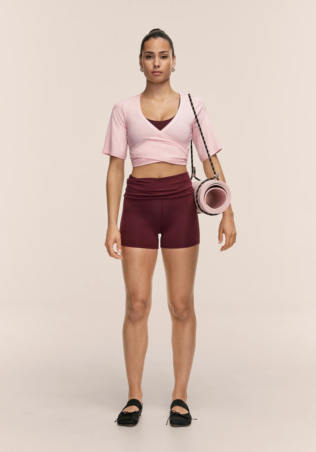 Deligth Cropped Wrap Top  - Lush Pink