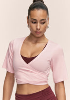 Deligth Cropped Wrap Top  - Lush Pink