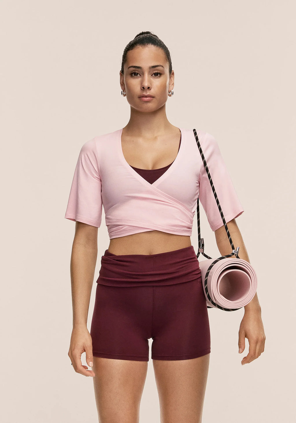 Deligth Cropped Wrap Top  - Lush Pink