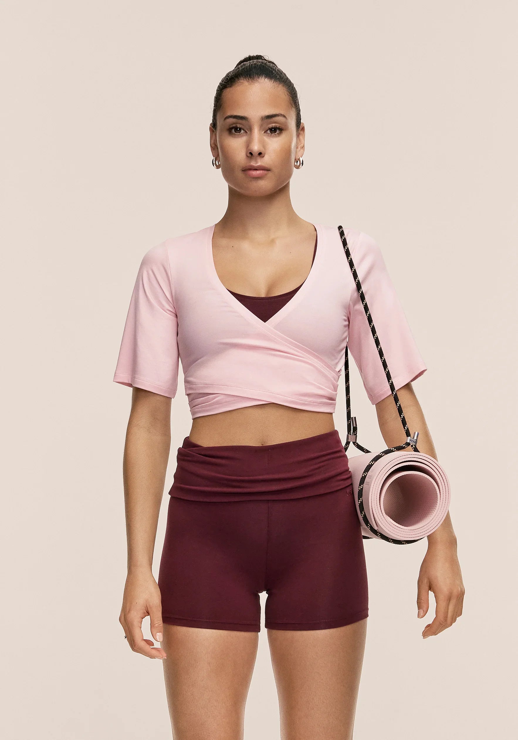 Deligth Cropped Wrap Top  - Lush Pink