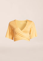 Deligth Cropped Wrap Top  - Soul Yellow