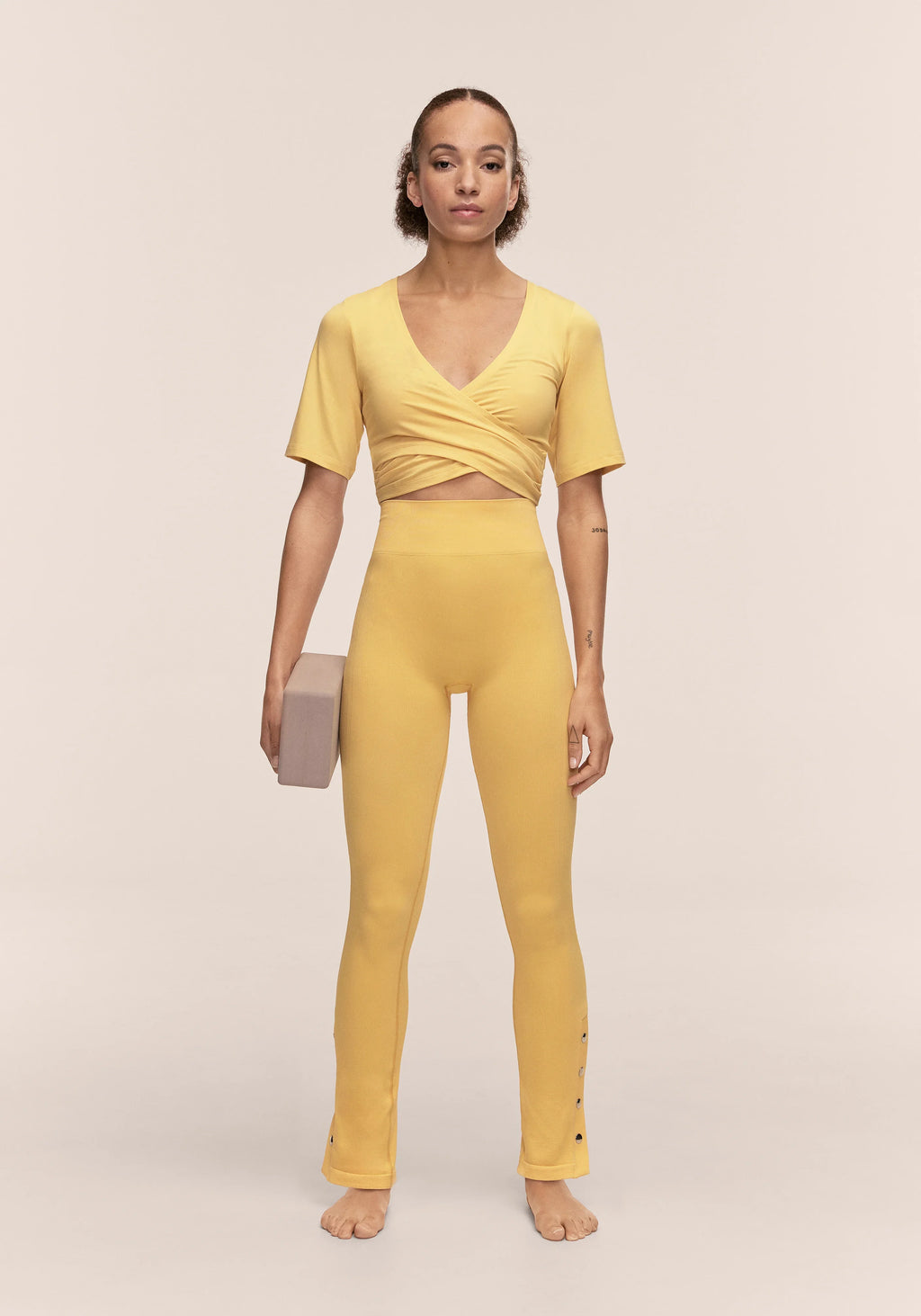 Deligth Cropped Wrap Top  - Soul Yellow