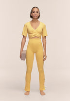 Deligth Cropped Wrap Top  - Soul Yellow