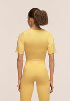 Deligth Cropped Wrap Top  - Soul Yellow