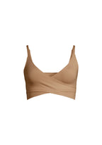 Cross Overlap Sports Top  - Light Khaki