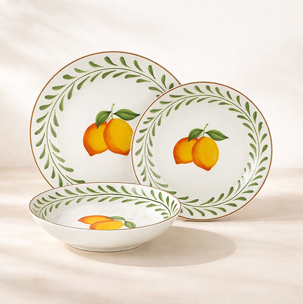 Lemon - Spisestel - 36 Dele - Porcelæn