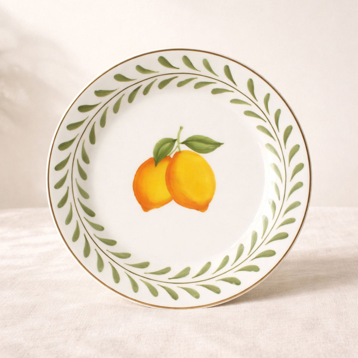 Lemon - Set Van 6 Platte Borden - 26,5 cm - Porselein