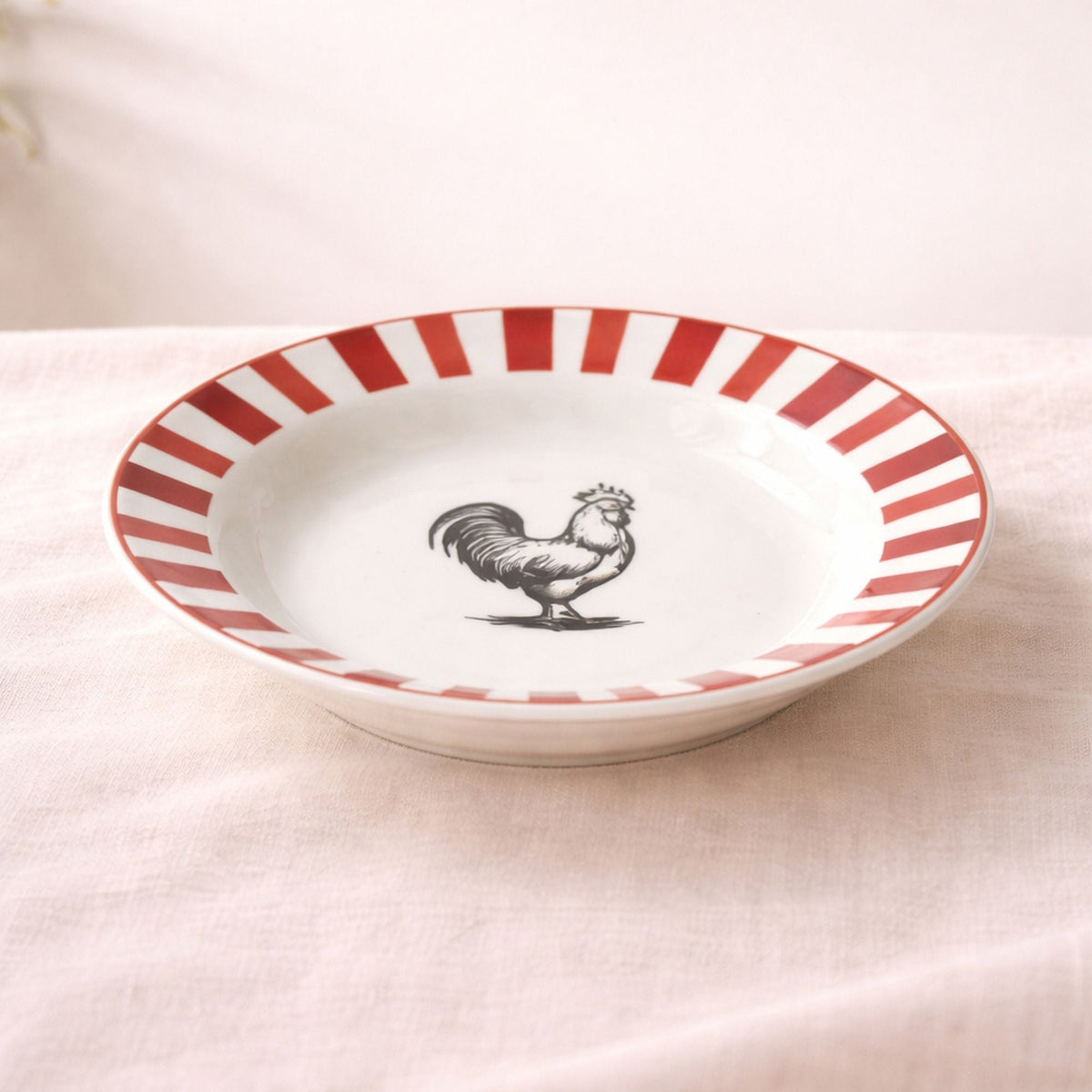 Juego de 6 platos hondos Quiquiriquí de 20 cm de porcelana