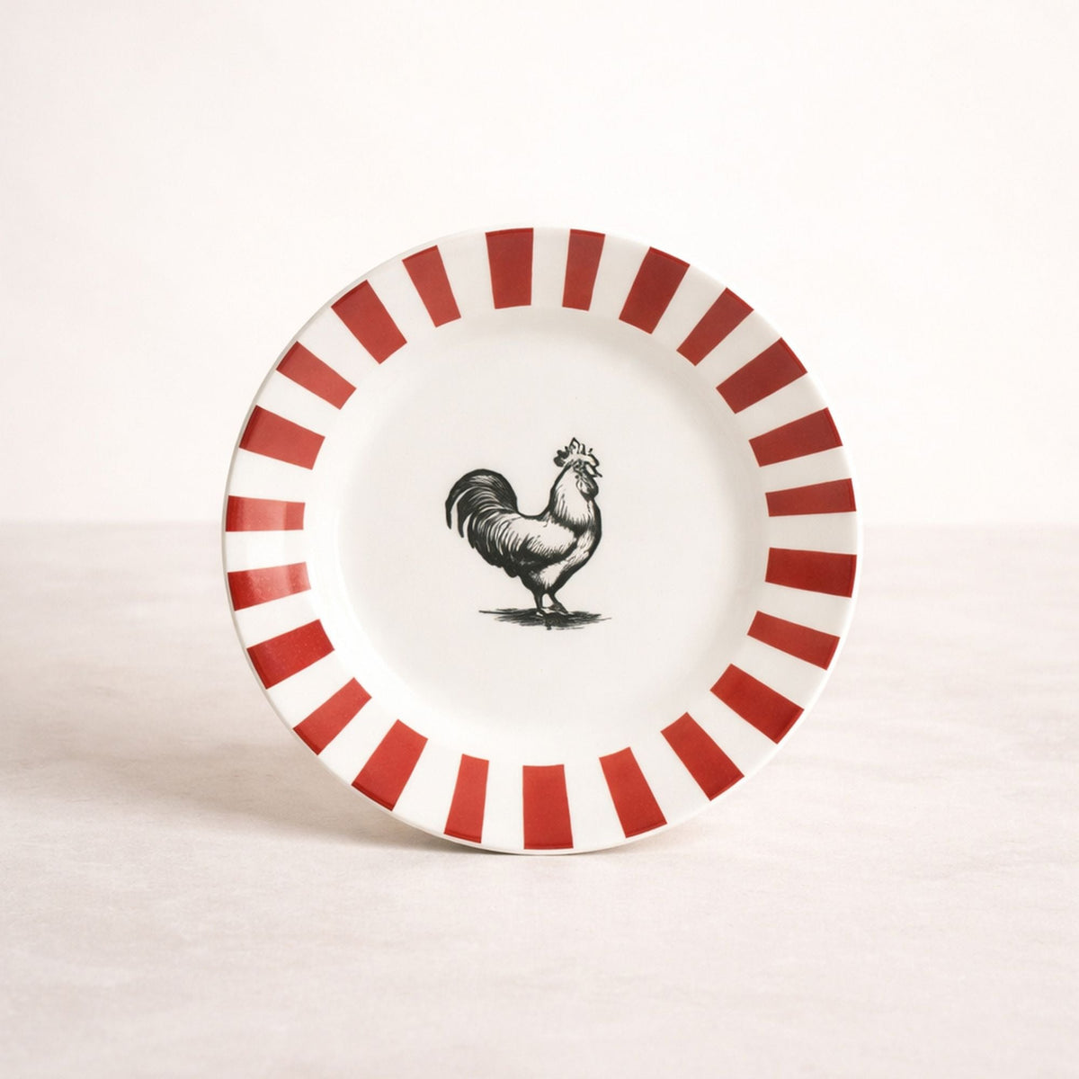 Juego de 6 platos de postre - Quiquiriquí - 19 cm - Porcelana