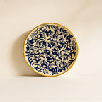 Set of 6 Dessert Plates - Héraclée - 19 cm - Stoneware - Blue Design