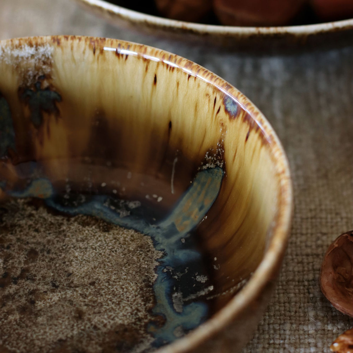Set of 6 Volcano reactive-glaze bowls – 16 cm