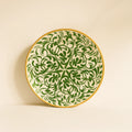 Set of 6 Héraclée Dessert Plates - 19 cm - Stoneware - Green Pattern