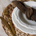 Set of 6 Deep Plates - Charlotte - 22 cm - Stoneware - White