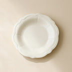 Set of 6 Deep Plates - Charlotte - 22 cm - Stoneware - White