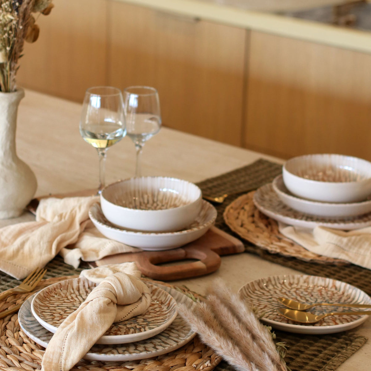 Set of 6 Amber soup plates – 20.5 cm – stoneware
