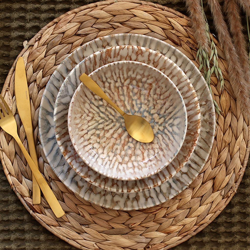 Ambre - Set van 6 schaaltjes - 16,5 cm - Gres