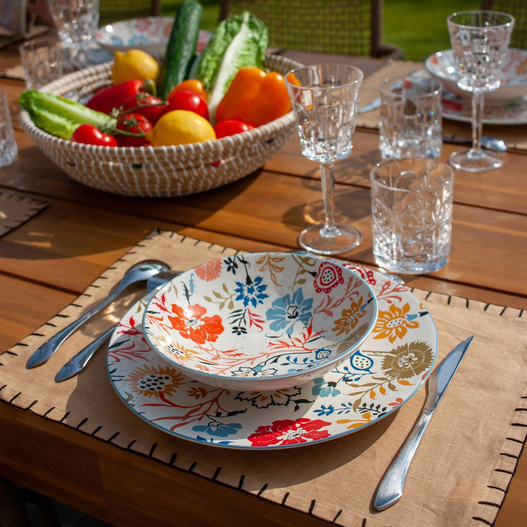 Set of 6 Jaipur soup plates – 19 cm – stoneware