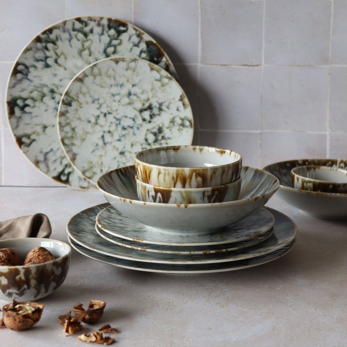 Set of 6 Maka porcelain small bowls – 16 cm