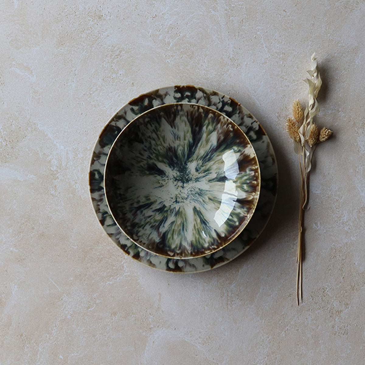 Lot De 6 Assiettes Creuses - Maka - 21Cm - Porcelaine