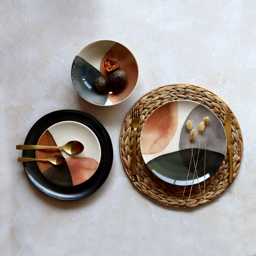 Set of 6 Gaia Dinner Plates - 26 cm - Stoneware