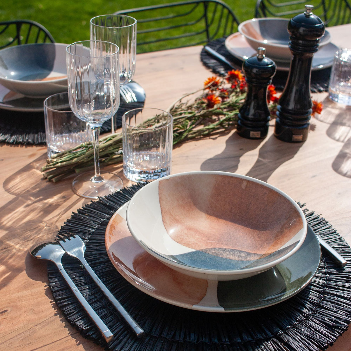 Set of 6 Gaia Dinner Plates - 26 cm - Stoneware