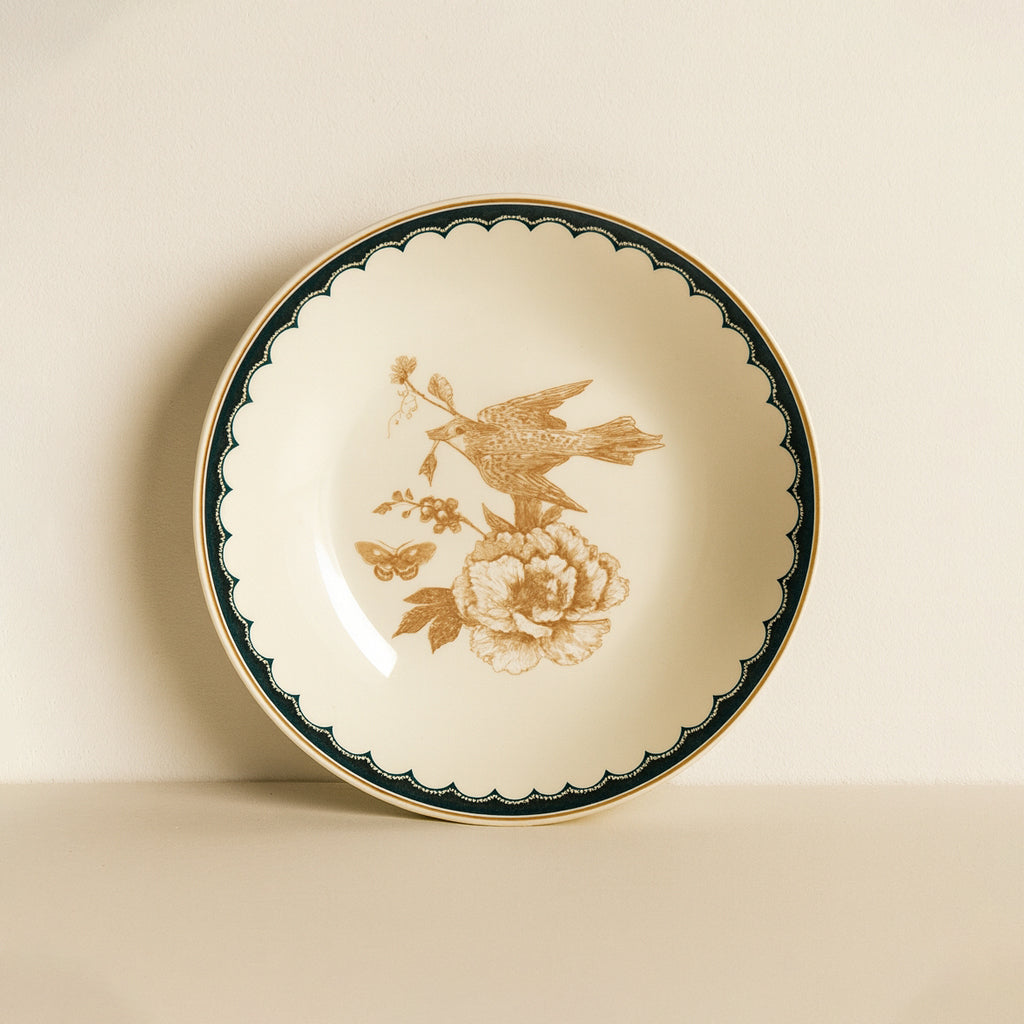 Lot De 6 Assiettes Creuses - Botanic - 21Cm - Porcelaine