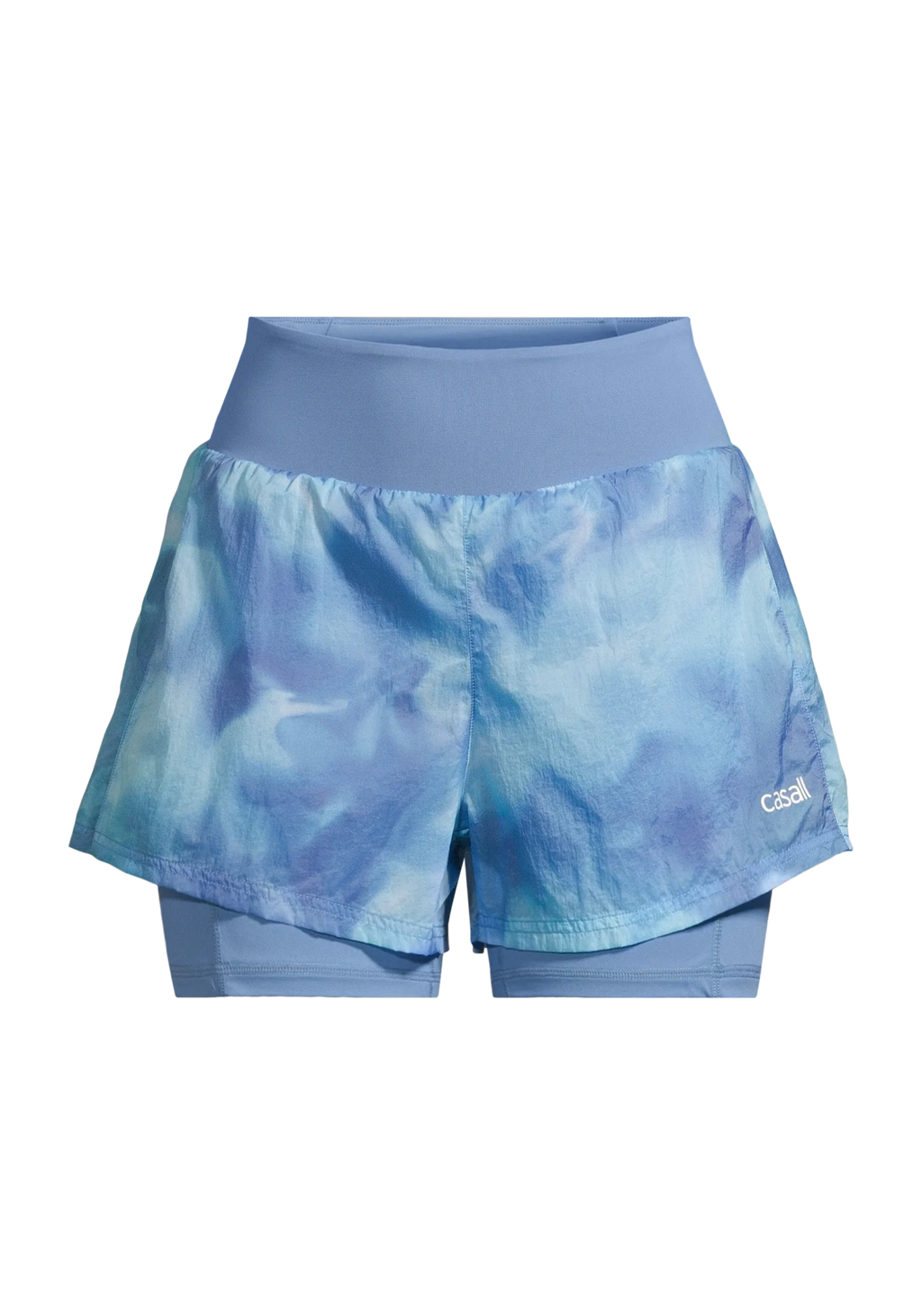Breeze Printed Running Short  - Breeze Blue Shadow
