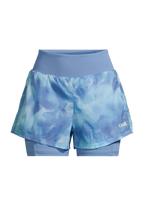 Breeze Printed Running Short  - Breeze Blue Shadow